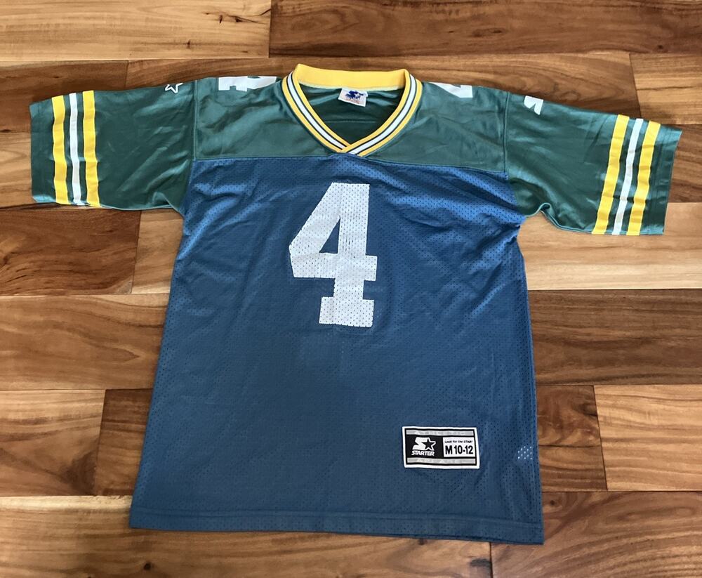 Vintage Brett Favre Green Bay Packers Jersey Youth Starter 90s Color Block RARE
